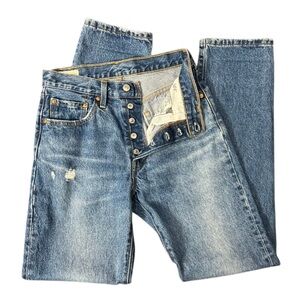 Levi’s 501 Denim Jeans High Waist Straight Leg Size 26W 32L